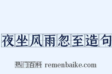 夜坐风雨忽至造句是什么意思的图片